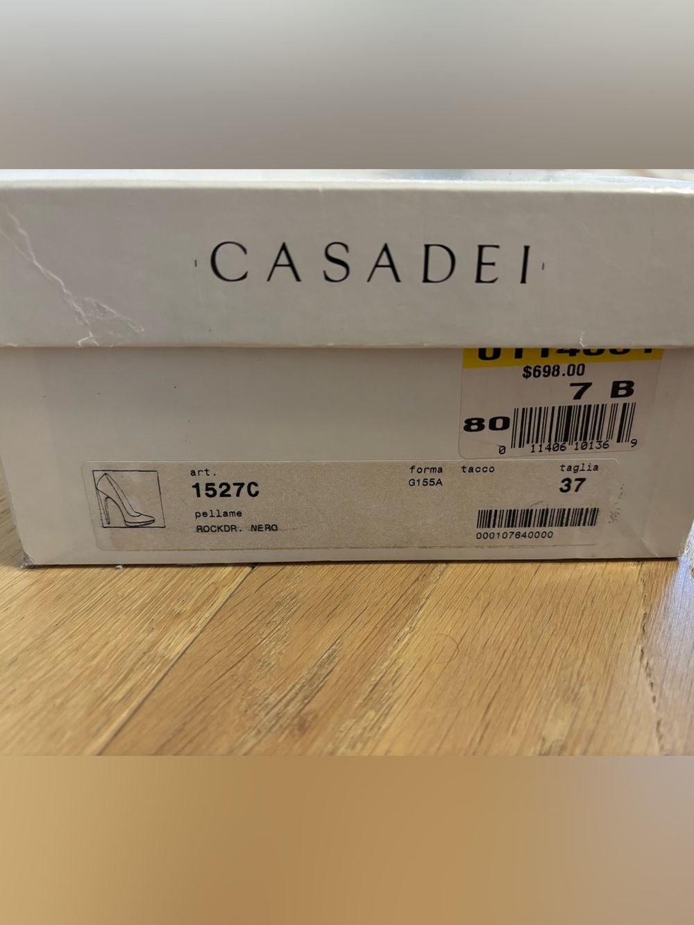 Casadei Black Croc-Embossed Pointed Stiletto Pumps - Picture 5 of 6